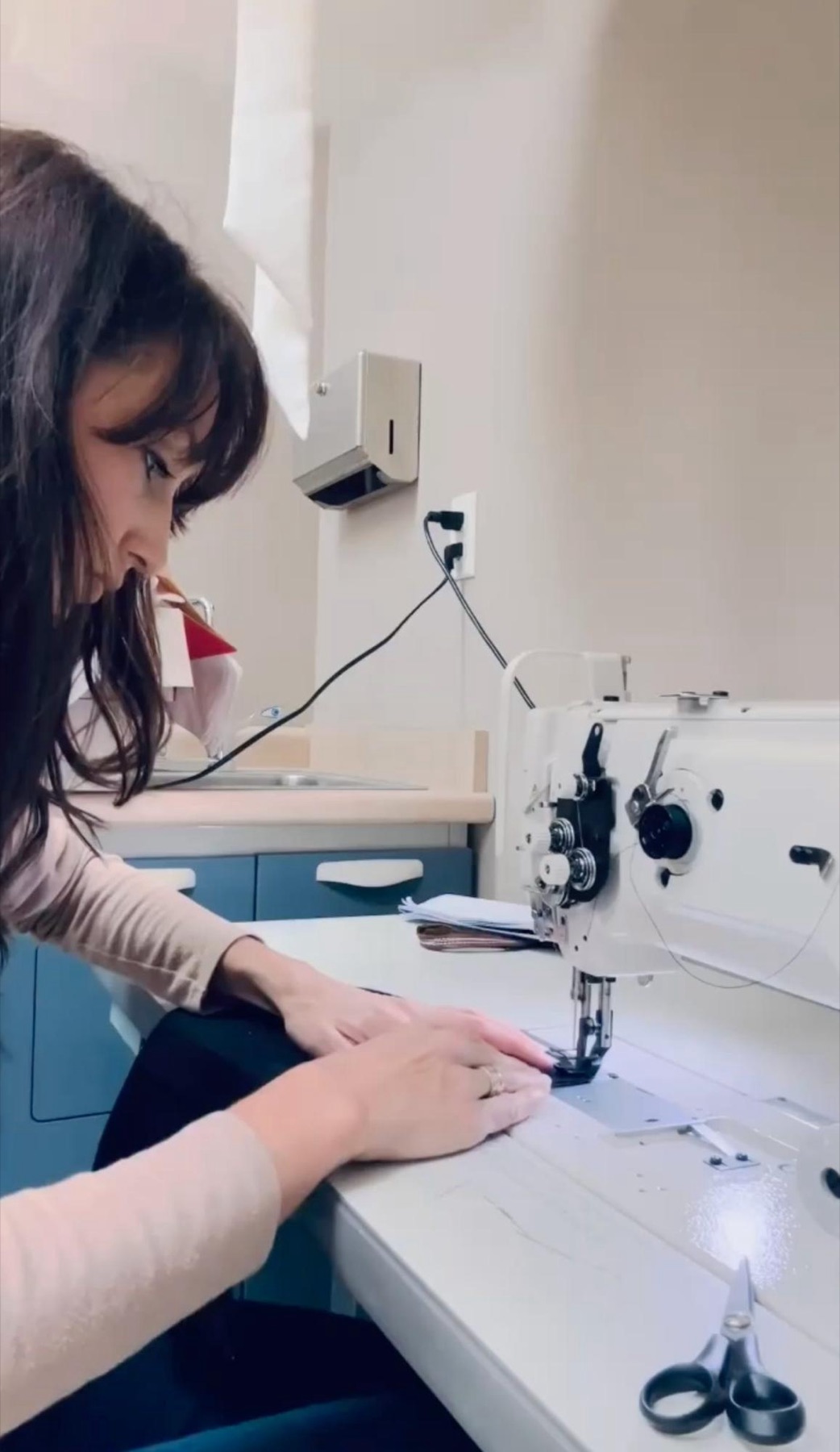 Mary Grace Godfrey at work in her atelier